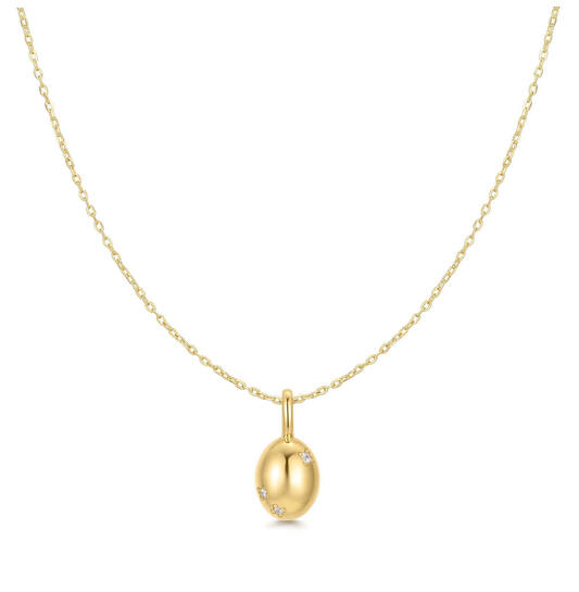  Lady Cozy - Argent / GP 14 carats - Zircone - 48cm